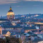 夜のローマの風景　イタリアの風景